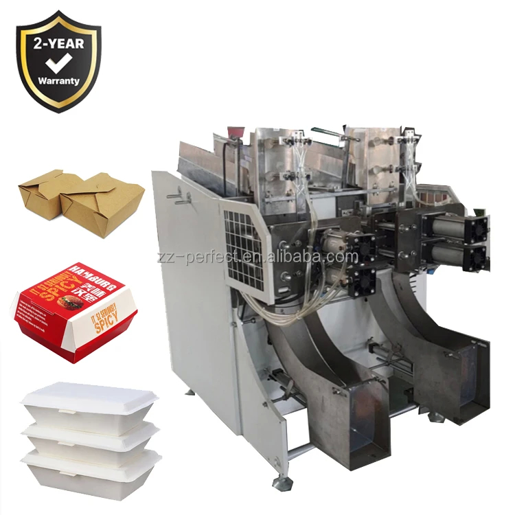 Speed 180pcs/min Paper Lunch Box Machine with 0.5Mpa Air Requirement